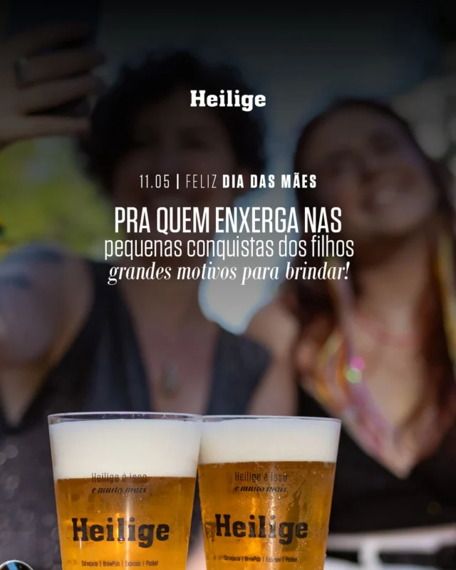 Feliz Dia das Mães para vocês que transformam cada passo em uma grande conquista e cada momento simples em memórias eternas! 🫶🏻💕  A vida é sempre mais bonita quando tem alguém que brinda nossas vitórias e acolhe nos momentos difíceis.  Que hoje e sempre a maternidade também seja um motivo de transbordar amor e alegria 🍻💛